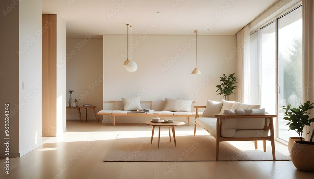 Photo interior modern design room 3d illustration