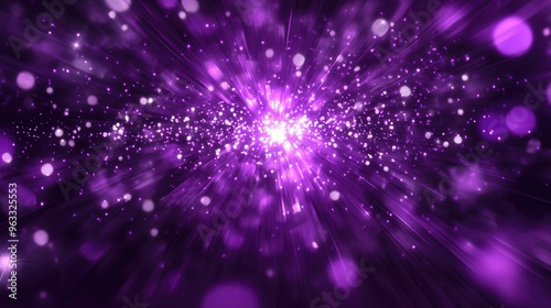 Purple Firework celebrate anniversary happy new year 2025, 4th of july holiday festival. Banner Purple firework night time National holiday. Violet firework New year 2026 festival, generative ai