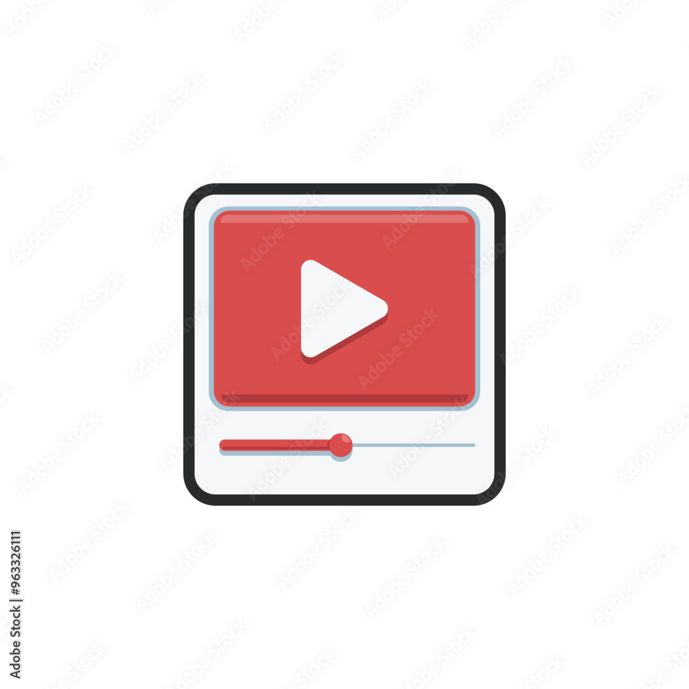 play video page sign in outline flat vector design. play video page sign in outline flat vector design.