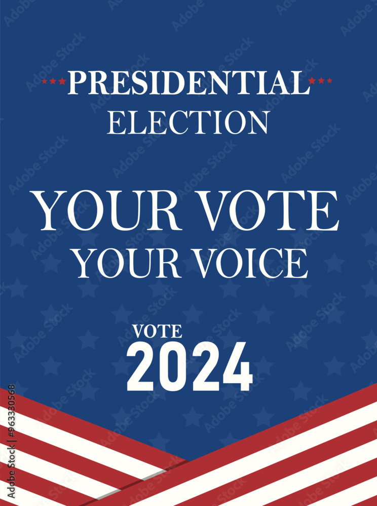 USA Election Vote Banner with Stars and Stripes background. USA Election Vote Banner with Stars and Stripes background.