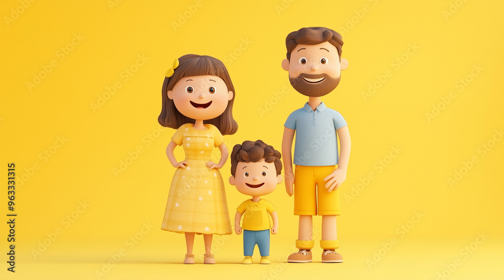 3d illustration set of smiling family characters. 3d girl. Illustrations
3d illustration set of smiling family characters. 3d girl. Illustrations