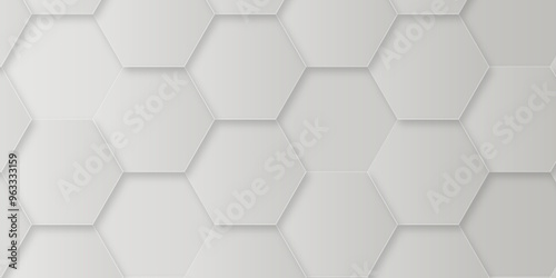 3d hexagonal structure futuristic gray background and embossed hexagon abstract with hexagon background. honeycomb hexagonal background. Hexagon shape, gray, shiny black. hexagon pattern shape.