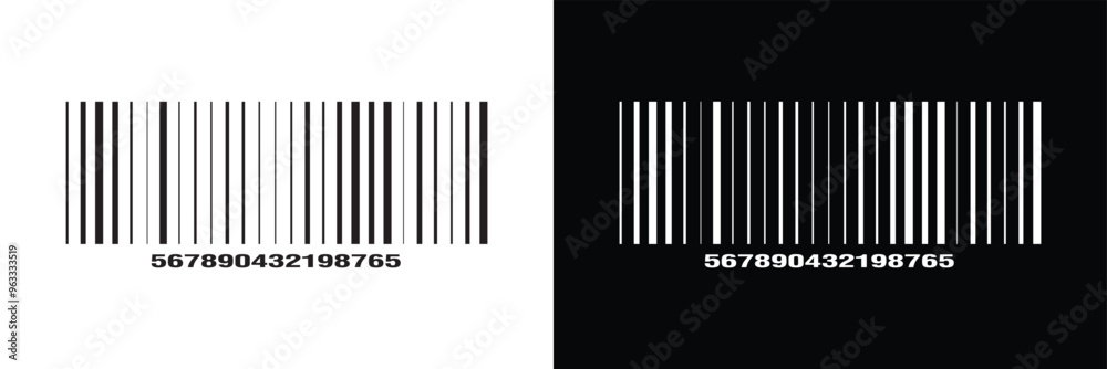 Bar code label template. Barcode icon. Visual data representation with product information isolated on white background. Vector graphic illustration in eps 10. Bar code label template. Barcode icon. Visual data representation with product information isolated on white background. Vector graphic illustration in eps 10.