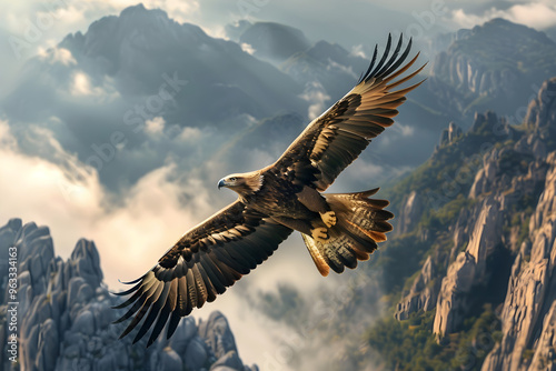 Majestic Eagle Soaring: Unleashing the Spirit of Freedom and Boundless Potential photo