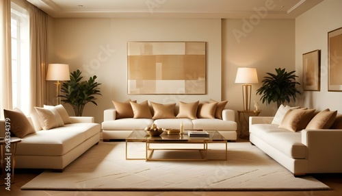 Photo interior modern design room 3d illustration