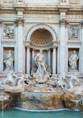 Rome, Italy-July 13, 2024: trevi fountain