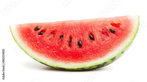 A Sliced Watermelon Wedge with Seeds