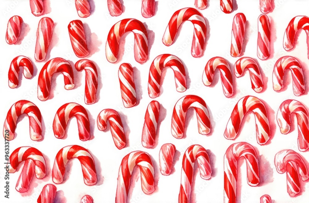 Background of red and white candy canes. Background of red and white candy canes.