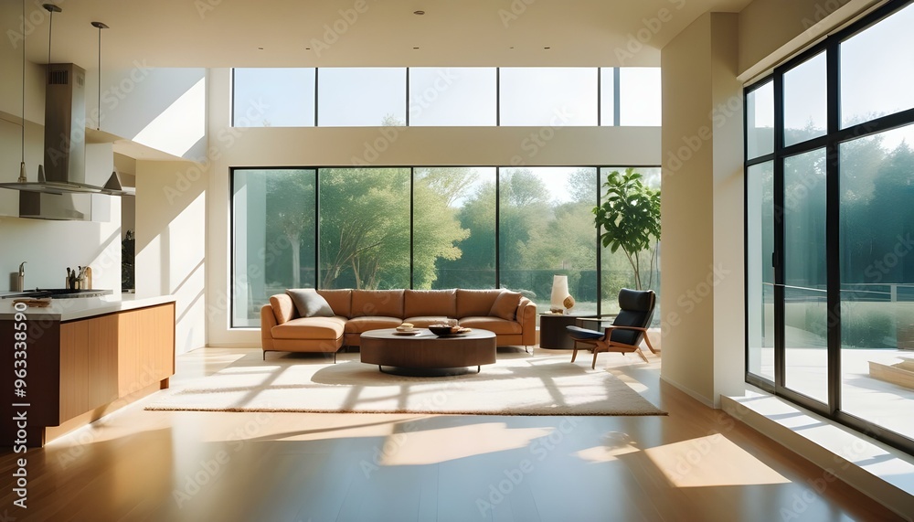 Photo interior modern design room 3d illustration Photo interior modern design room 3d illustration