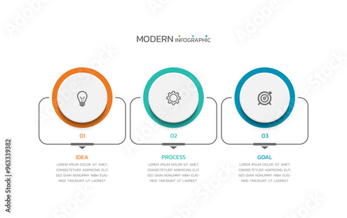 Modern infographics business template design