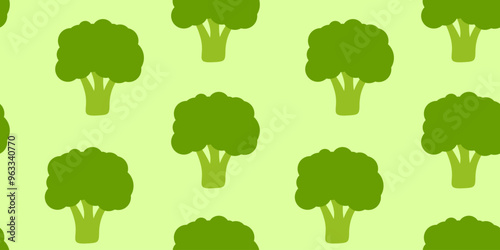 broccoli pattern Background. flat illustration broccoli background. seamless pattern broccoli. broccoli flat illustration background. seamless pattern of broccoli.