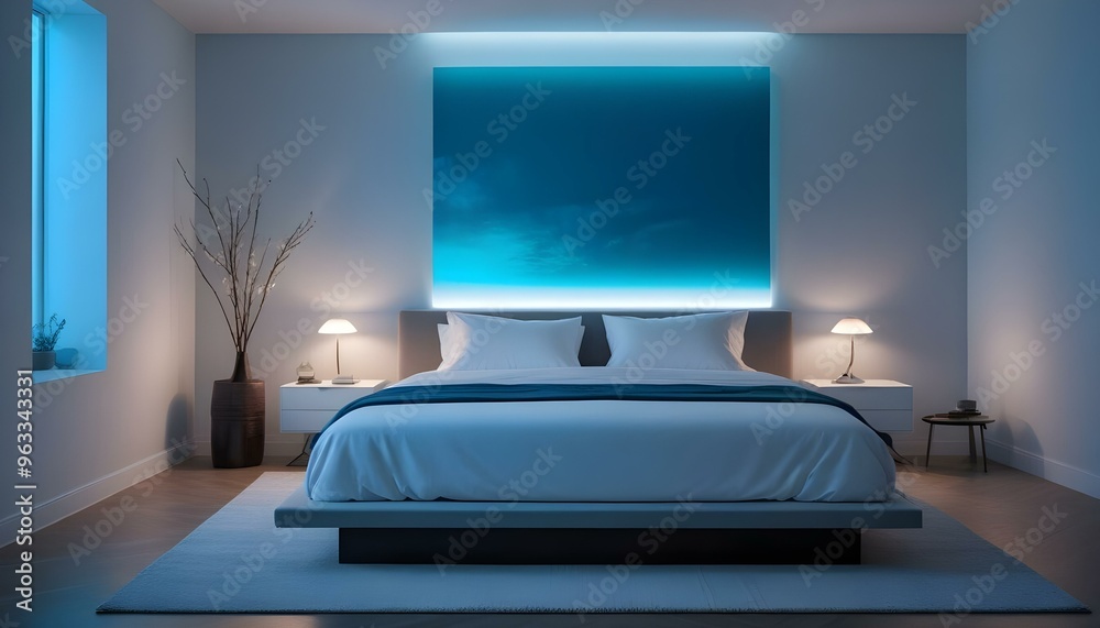 Photo interior modern design room 3d illustration Photo interior modern design room 3d illustration