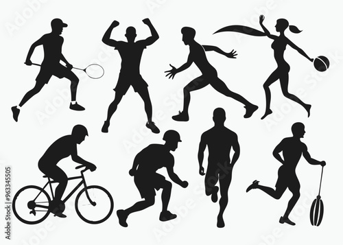 Dynamic Sports Silhouettes