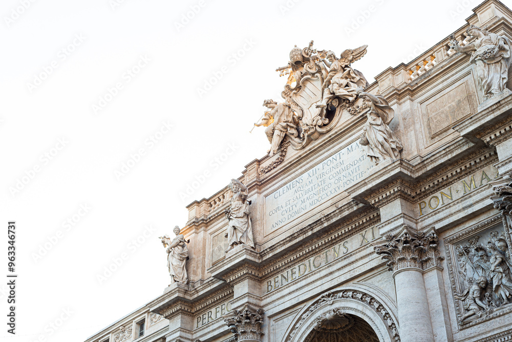 Fototapeta premium Rome, Italy-July 13, 2024: trevi fountain