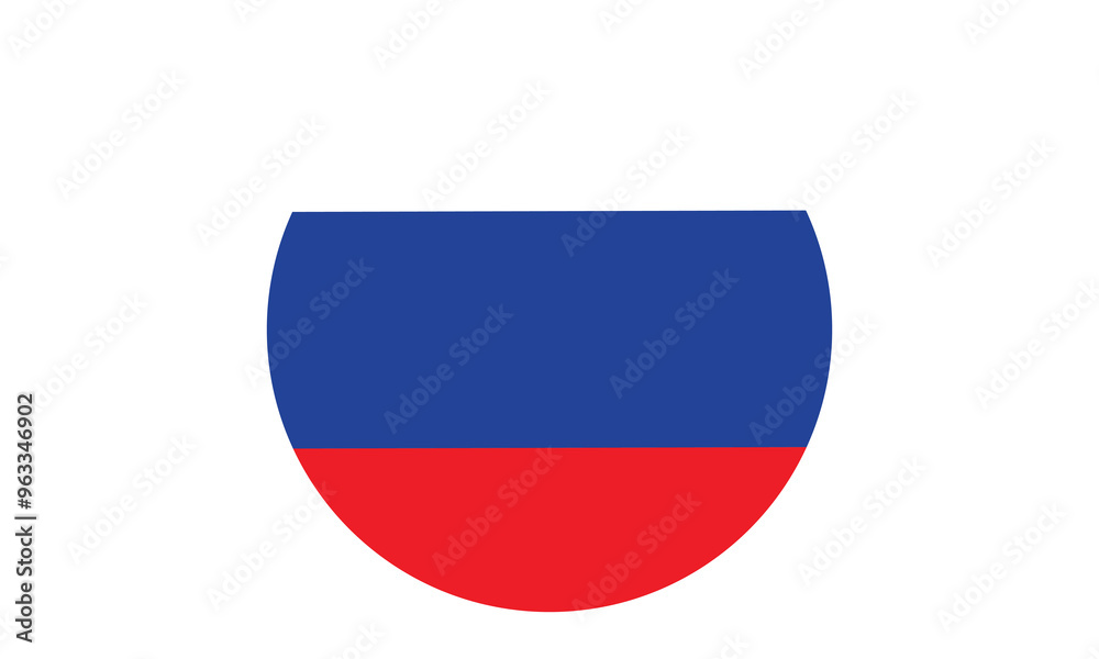 Fototapeta premium Round russia flag icon. EPS 10