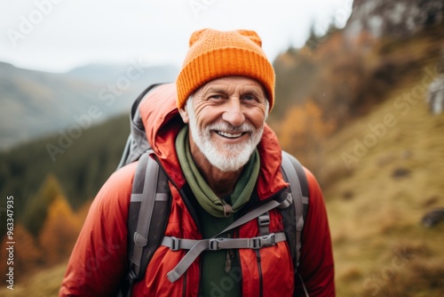 Portrait of active seniors on country walk