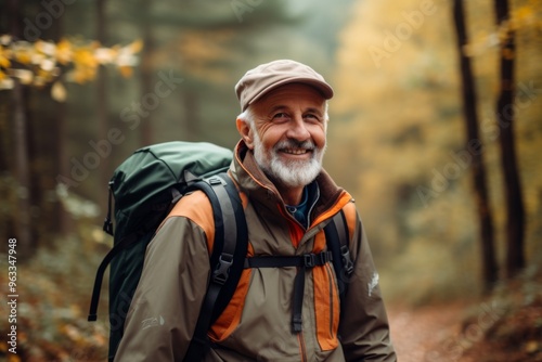 Portrait of active seniors on country walk