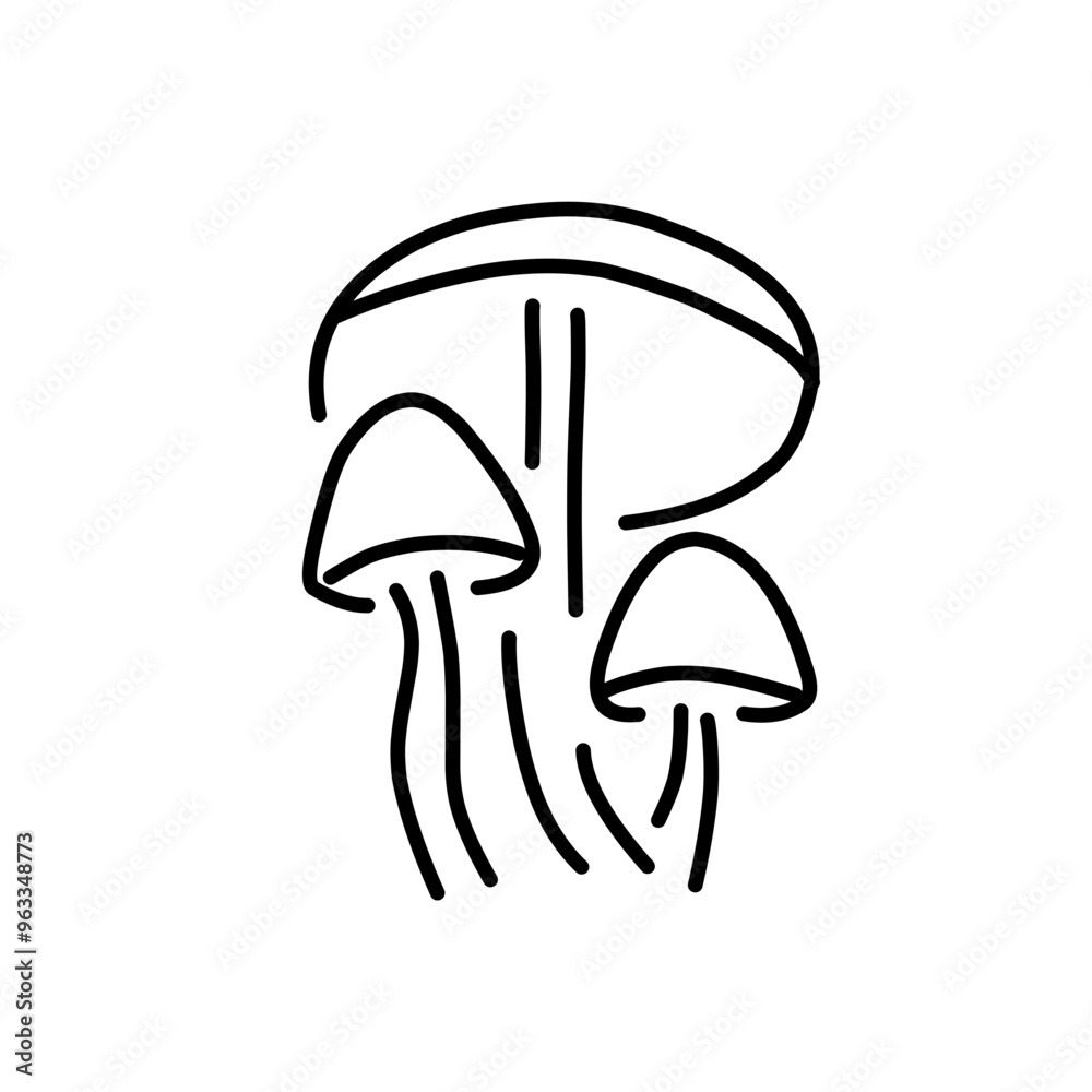 Mushrooms Drawings Vector Illustrations Mushrooms Drawings Vector Illustrations