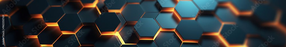 Hexagon background. Close-up view of a surface made up of hexagonal shapes, honeycomb pattern. Tessellation, geometric wallpaper. Three-dimensional, depth and modern design. Hexagon background. Close-up view of a surface made up of hexagonal shapes, honeycomb pattern. Tessellation, geometric wallpaper. Three-dimensional, depth and modern design.