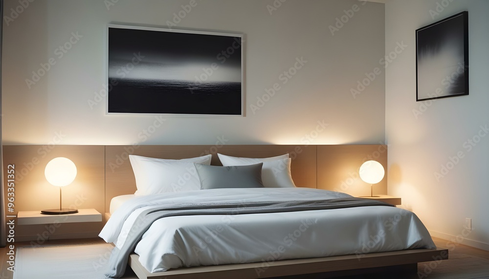 Photo interior modern design room 3d illustration Photo interior modern design room 3d illustration