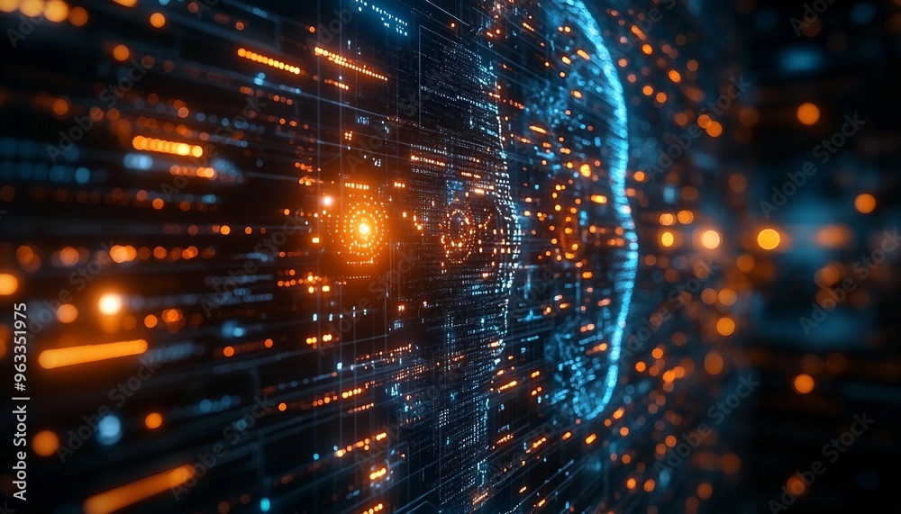 Fototapeta premium AI-Powered Assessment and Feedback Systems, AI system analyzing student performance and providing instant,