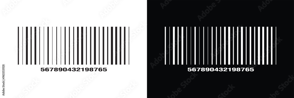Bar code label template. Barcode icon. Visual data representation with product information isolated on white background. Vector graphic illustration in eps 10. Bar code label template. Barcode icon. Visual data representation with product information isolated on white background. Vector graphic illustration in eps 10.