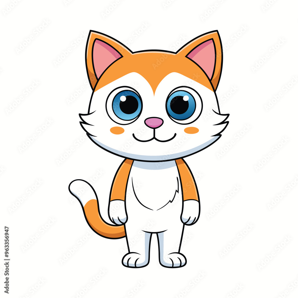 Cat cartoon vector illustration style design Cat cartoon vector illustration style design