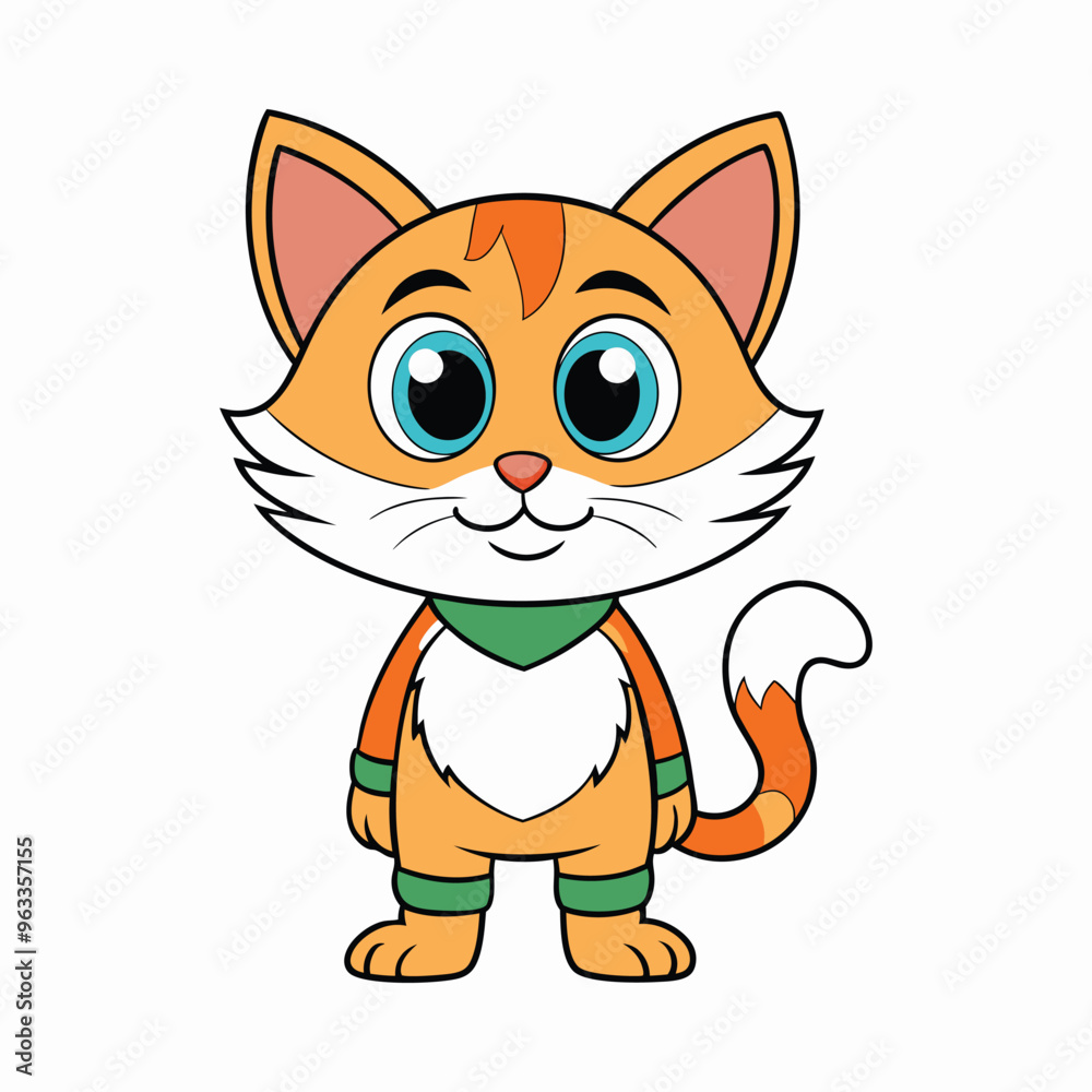 Cat cartoon vector illustration style design Cat cartoon vector illustration style design