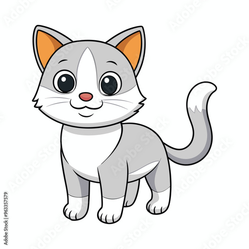 Cat cartoon vector illustration style design