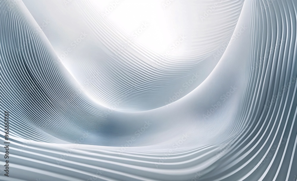 Soft white waves gently flow across a bright background, creating a serene and modern abstract design suitable for various applications Soft white waves gently flow across a bright background, creating a serene and modern abstract design suitable for various applications