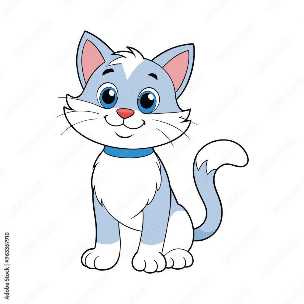 Cat cartoon vector illustration style design Cat cartoon vector illustration style design