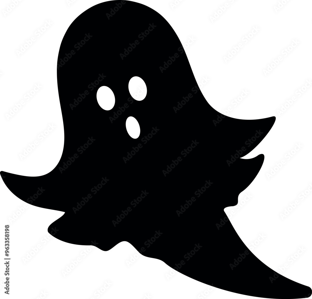 Spooky ghost vector illustration. Halloween scary and friendly character Spooky ghost vector illustration. Halloween scary and friendly character