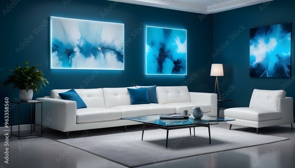 Photo interior modern design room 3d illustration Photo interior modern design room 3d illustration