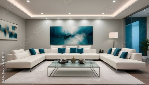 Photo interior modern design room 3d illustration