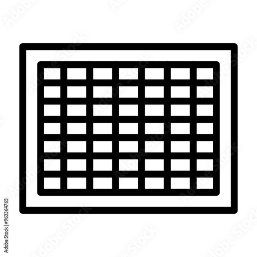 Cutting Mat Vector Line Icon Design