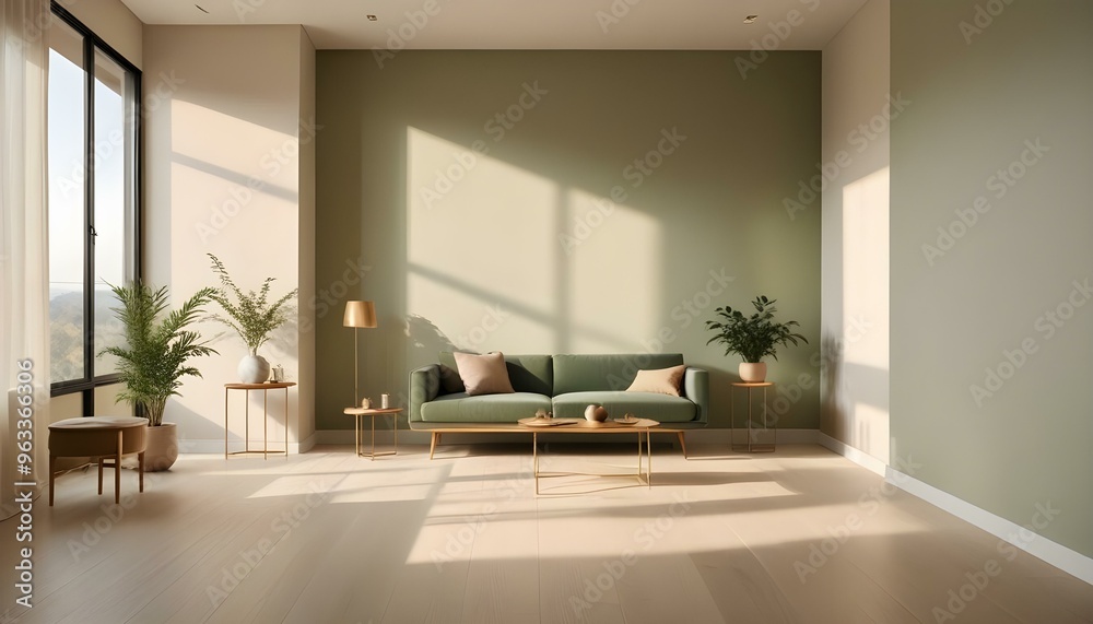 Photo interior modern design room 3d illustration Photo interior modern design room 3d illustration