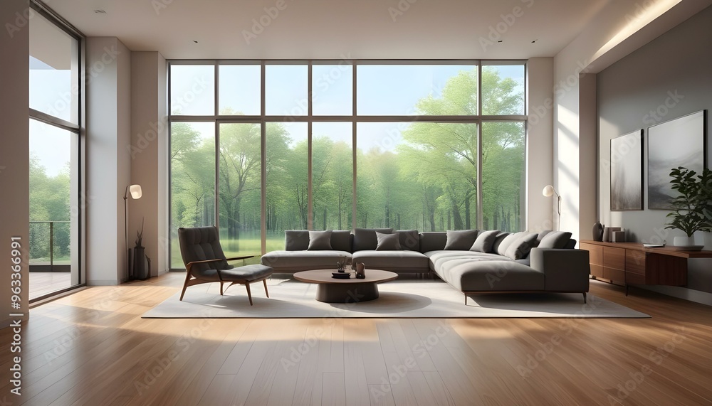 Photo interior modern design room 3d illustration Photo interior modern design room 3d illustration