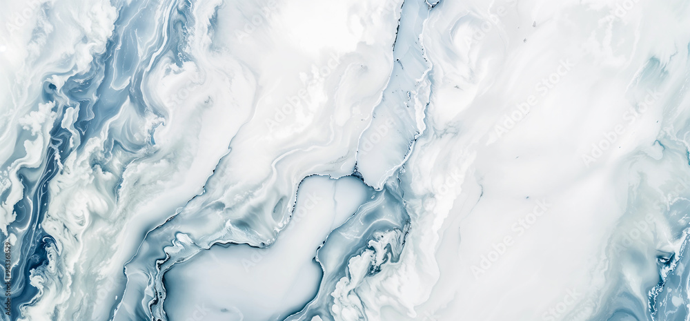 Blue and White Marble. Natural Stone Texture. Abstract Background, Elegant Design.