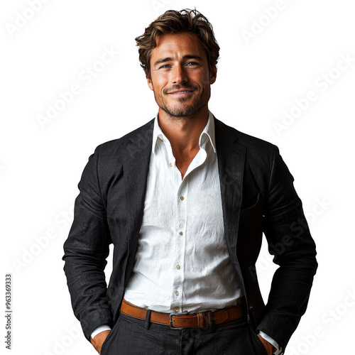 Fashion Designer Man isolated on a transparent background png file no background - handsome png file