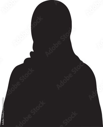 A hijab girl silhouette image