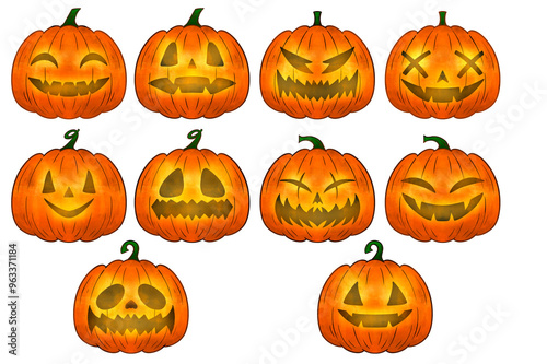 Halloween pumpkin illustration 