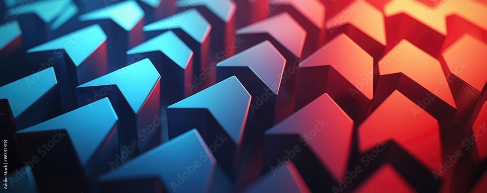 Abstract geometric shapes in blue and red tones create a modern and dynamic textured background Abstract geometric shapes in blue and red tones create a modern and dynamic textured background