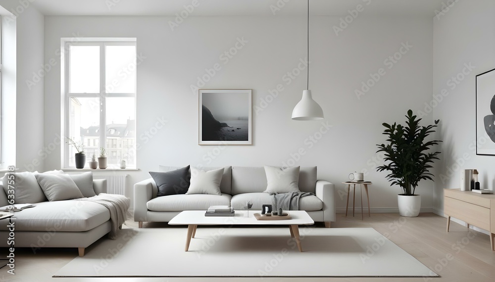 Obraz premium Photo interior modern design room 3d illustration