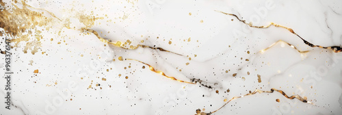 Panel kuchenny z motywem White and gold marble texture with luxury abstract background