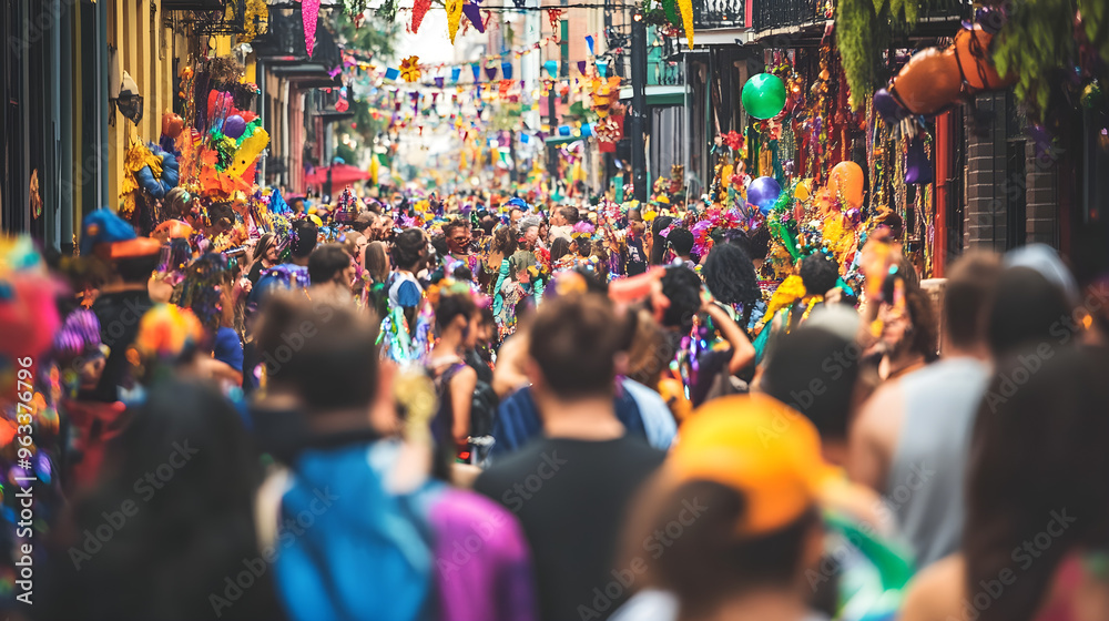 custom made wallpaper toronto digitalA vibrant street filled with people celebrating a lively carnival, adorned with colorful decorations and joyful expressions throughout the festivities