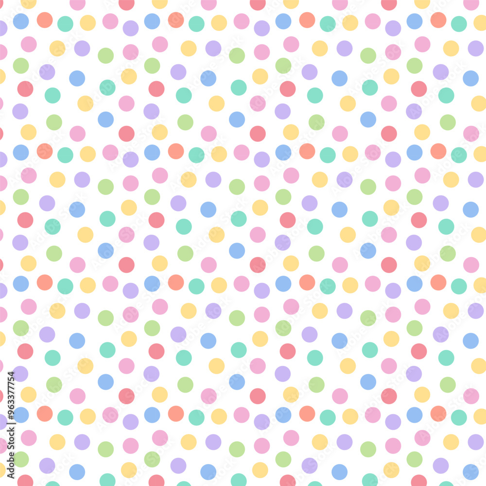 Seamless pattern with colorful dots.Polka dot repeat pattern isolated on white.Vector graphic background wallpaper. Seamless pattern with colorful dots.Polka dot repeat pattern isolated on white.Vector graphic background wallpaper.