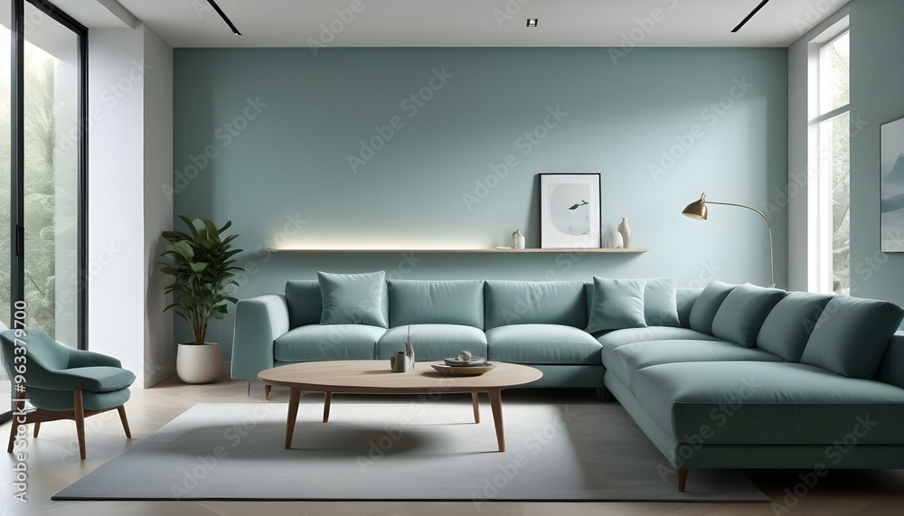 Photo interior modern design room 3d illustration Photo interior modern design room 3d illustration