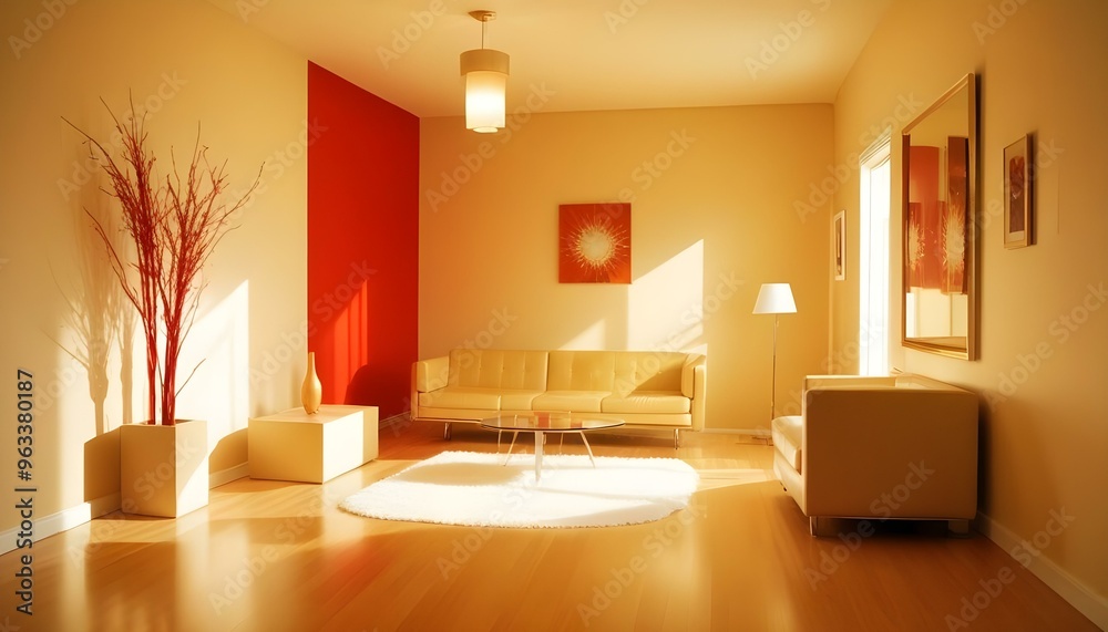 Photo interior modern design room 3d illustration Photo interior modern design room 3d illustration