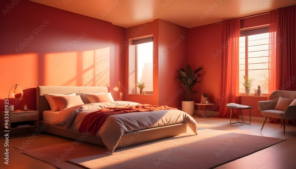 Photo interior modern design room 3d illustration Photo interior modern design room 3d illustration