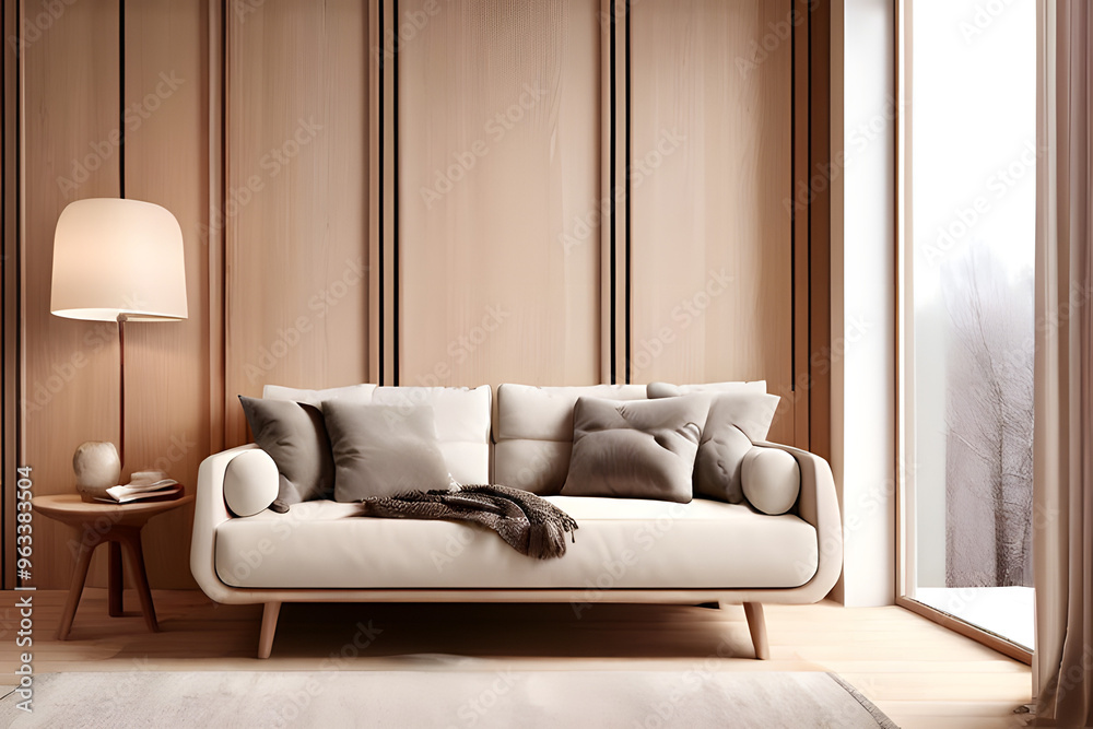 Fototapeta premium modern living room interior with sofa